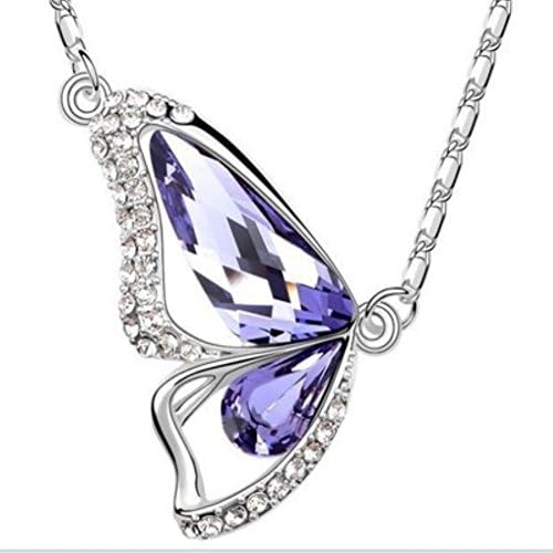 NL-12028C3 Fashion Alloy Natural Insect Inlaid Crystal Women's Necklace