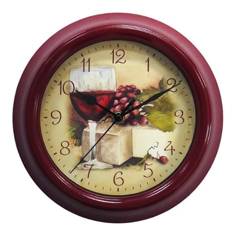 Geneva Clock Company 9 Wine Theme Wall Clock Amazon In Home