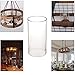 Clear Candle Holder Glass Chimney for Candle Open Ended Clear Glass Lamp Shade Open 2.8