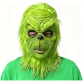 casapre Christmas Costume Mask Cosplay Adult The Green Monster Mask Christmas Holiday Party Costume Mask