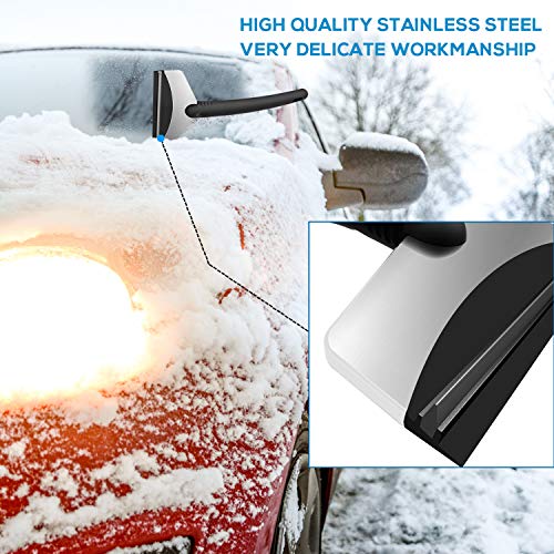TURN RAISE Snow Ice Scraper, Heavy-Duty Frost and Snow Removal for Car Windshield and Window(2 Pack) - Thumbnail 6