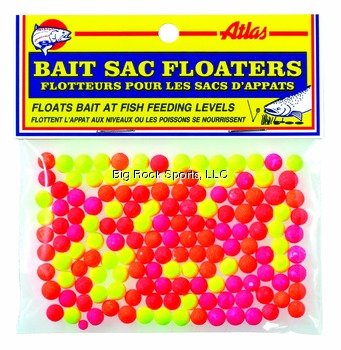 Atlas Mike's Assorted Bait Sac Floaters, Red/Yellow/Pink/Orange