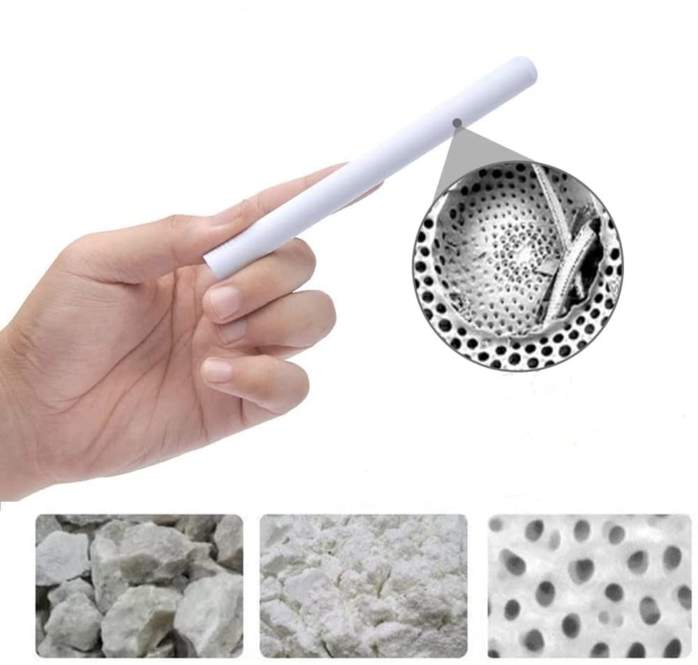 2 Pcs Diatomite Moisture Absorbing Stick Desiccant Clean Water Absorption Rod Drying Sticks Cleaning Toys with Blister Packaging for Laboratory/Home