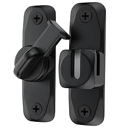 FIREFLYWEB Flip Door Latch Black 180 Degree Heavy