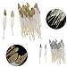 12pcs Natural Goose Feather DIY Craft Accessories Party Gorgeous Decoration - Gold+White, 10-15cm