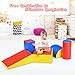 Costzon Crawl and Climb Foam Play Set, Colorful Fun Foam Play Set, 5 Piece Lightweight Interactive Set, Children’s Software Composite Toy for Toddlers, Preschoolers, Baby and Kids (Pale Red)