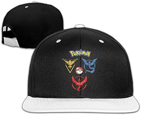 EAUTOP Team Pokemon Go Red Ball Snapback Hip Hop Baseball Cap White