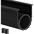 MYFAMIREA Garage Door Seals Bottom Rubber 16.4FT Weather Stripping Seal Kit Flexible Weatherproof Threshold Seal Strip Replacement Gasket Bottom for Garage Door, 3 3/4'' Width With 5/16'' T End, Black