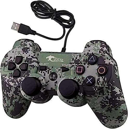 TTX PS3 Wired USB Controller Blue For PlayStation 3 Gray Gamepad AAU896 Grey