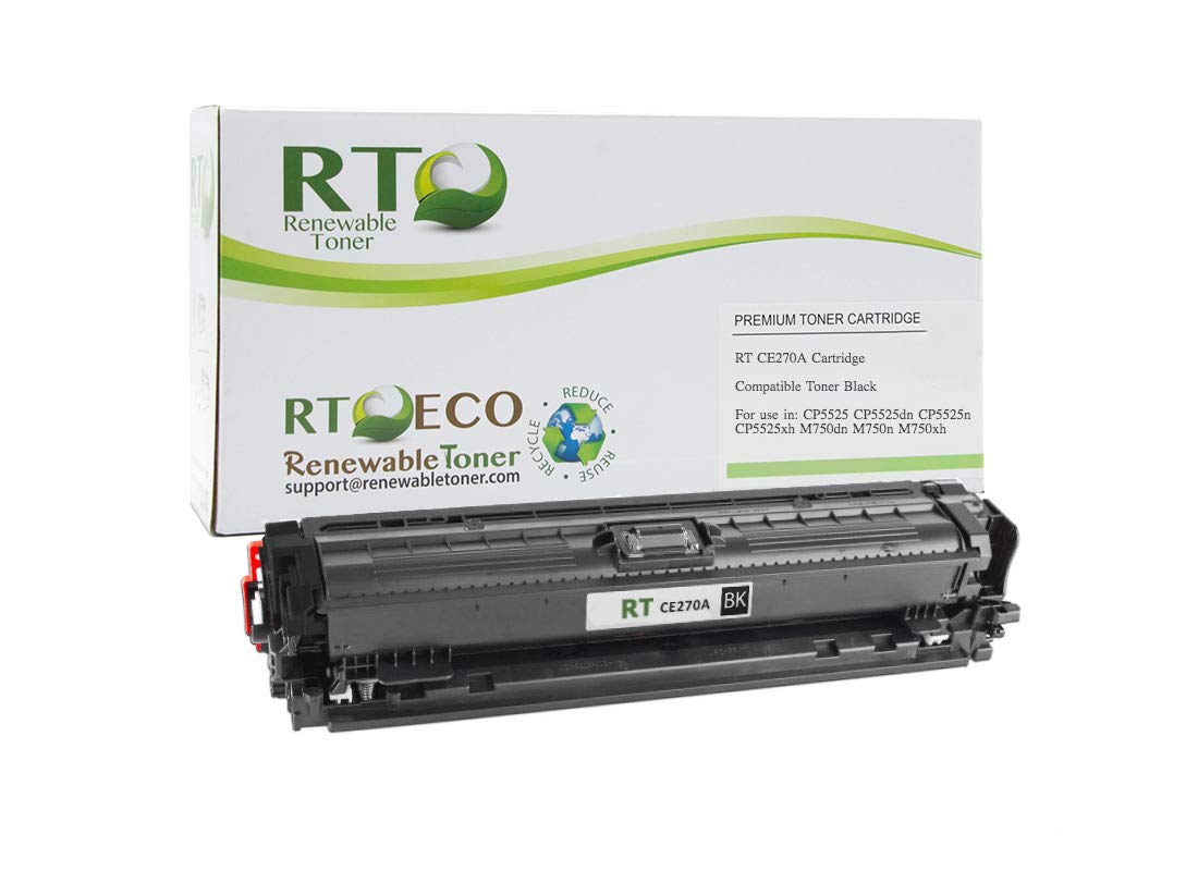 Renewable Toner Compatible Toner Cartridge Replacement for HP 650A CE270A Color Laserjet CP5525 M750