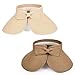 BMC 2pk Womens Roll Up Collapsible Travel Outdoor Straw Sun Hats: Tan + Khaki