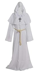 Friar Medieval Hooded Monk Renaissance Priest Robe