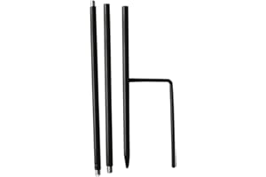 Garden Poles, 23.6 Inch Iron Support Rod for Wind Spinners & Garden Decor, Easy Assembly Interlocking Windsock Pole for Yard,