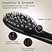 Instant Styling GeMoor Ionic Hair Straightening Brush with Fast Heating 100% Safe Off Function 8 Adjustable Temperatures, Eliminate Frizz Silky Hair Care Straightener for Thin, Thick, Curly Hair