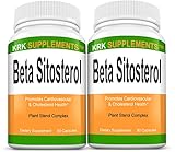 2 Bottles Beta Sitosterol 800mg Per Serving 180 Total Capsules Prostate Support KRK Supplements