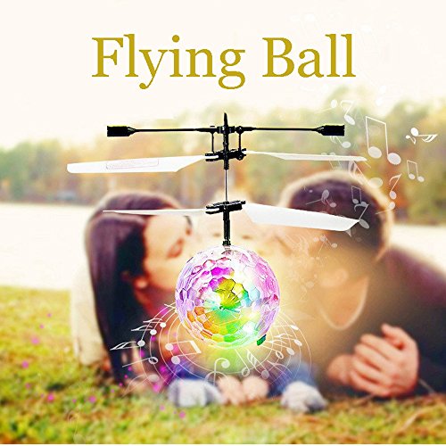 Amazingbuy - RC Flying Ball, Helicopter Ball with Rainbow Shinning LED Lights for Kids, Flying Toy for Boys and Girls - Thumbnail 2