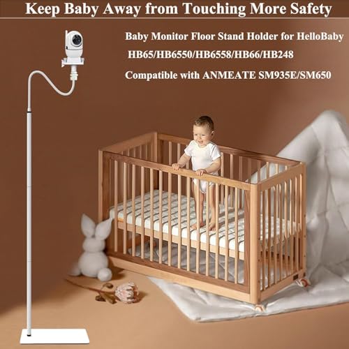 YOUWE7 Baby Monitor Floor Stand Holder Mount Compatible With Nanit Pro Flex Stand,Infant Optics DXR-8 Pro,VTech VM924/901/819/RM7764,Momcozy,eufy E110,HelloBaby,nooie IPC100,Motorola VM75/VM50G/VM44