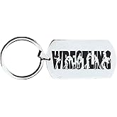 Wrestling Keychain, Inspirational Wrestling Repeat, Unisex Gifts for Wrestlers, Boys, Girls Wrestling, Team Gifts, Teens