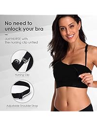 Sujetador de lactancia y bombeo manos libres, sujetador ajustable Lupantte para la lactancia materna...