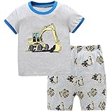 Hugbug Boys Excavator Pajamas Set 2-7T