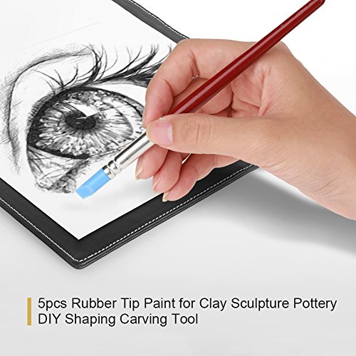 Rubber Tip Paint, 5Pcs Color Shapers Silicone Pen for Clay Sculpture Pottery DIY Shaping Carving Tool