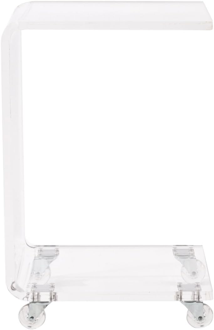 C Table, 22.5'' H x 13.5'' W x 14.75'' D, Clear