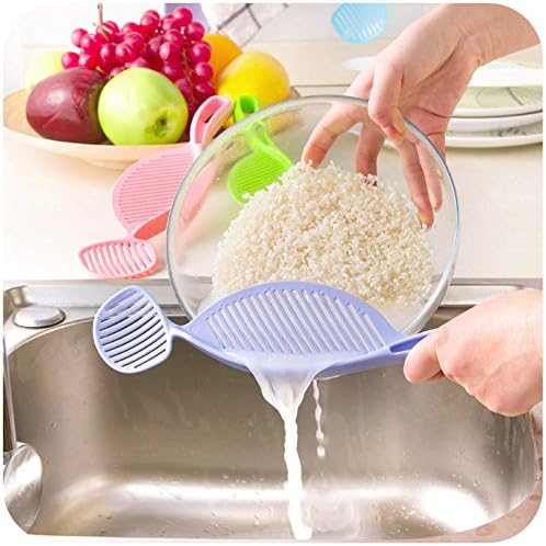 iRSE 1 Rice liquid Strainer & 1 Eggs White Separator delegator, Rise Pasta washing drainer cleaning spoon tool, Eggs whites filter maker yolk separates separating delegate tools, Separate food