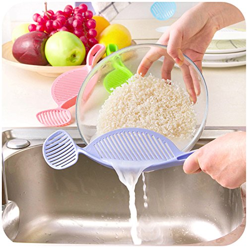 iRSE 1 Rice liquid Strainer & 1 Eggs White Separator delegator, Rise Pasta washing drainer cleaning spoon tool, Eggs whites filter maker yolk separates separating delegate tools, Separate food