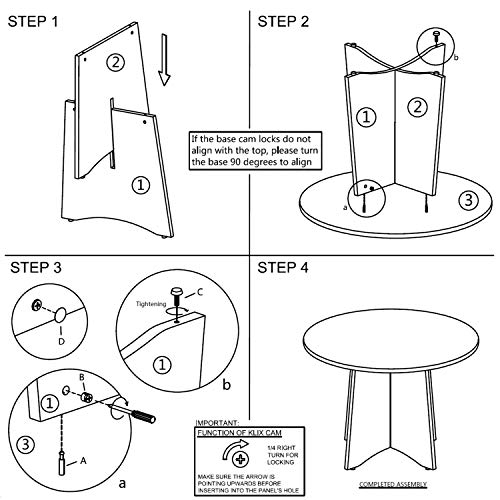 Sunon 41.3'' Dia Round Conference Table with X-Shaped Wood Panel Small Dining Table (Cherry)