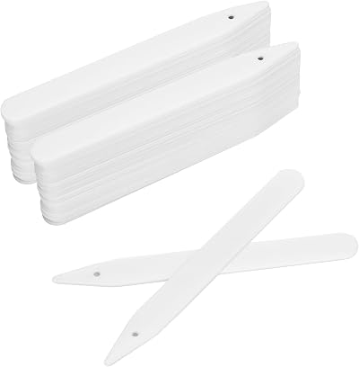 KINGLAKE 100Pcs Plant Labels White Plastic Markers for Outdoor Garden 12x1.3cm