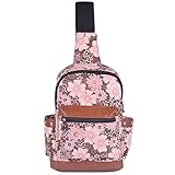 Outdoor Sports Sling Bag,Canvas Crossbody Chest Bag,Sunny Snowy Shoulder Backpacks