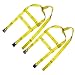 2x Car Basket Straps Adjustable Tow Dolly DEMCO Wheel Net Set Flat Hook YELLOW