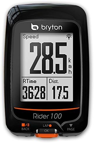 Bryton Rider 100 GPS Cycling Computer (1.6" Display, 100T - with Cadence + HRM)
