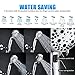 Handheld Shower Head, Wassern High Pressure 9 Setting 74 Jets Intake Air Rainfull Massage Water Saving Button 80'' Stainless Steel Hose Angle Adjustable Bracket 3.5'' Chrome-Charity:Water-