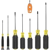 Klein Tools 85808 8-Piece Screwdriver Set, Made in USA, Precision Machined Tips, (4) Phillips, (3) Slotted, Magnetizer / Demagnetize