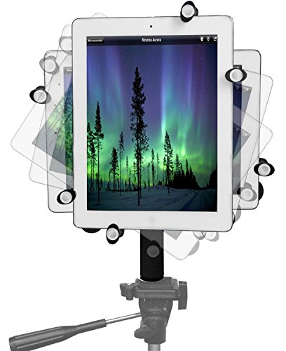 iShot G7 Pro iPad Pro 12.9/11 / 10.5/9.7 Tripod Mount + 8" Camera Tripod Adapter Pole + 360° Swivel Ball Head Hand-Held Monopod - Works with Case Compatible w/All iPad Gen. & Other 7-13" Tablets