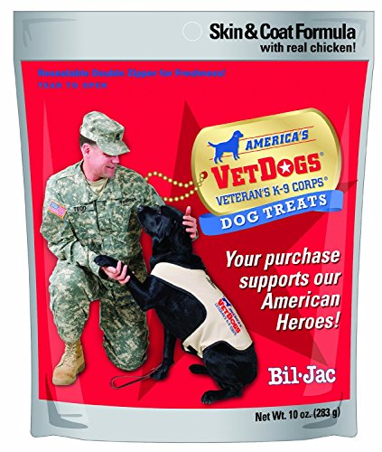 (3 Pack) Bil Jac America's Vetdogs Skin and Coat Dog Treats, 10 Ounces each