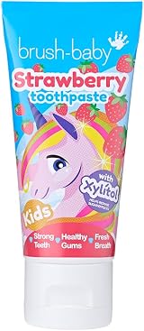 Brush-Baby Natural Strawberry Kids Toothpaste 150ml 3 x 50ml Ages 3+ view 2