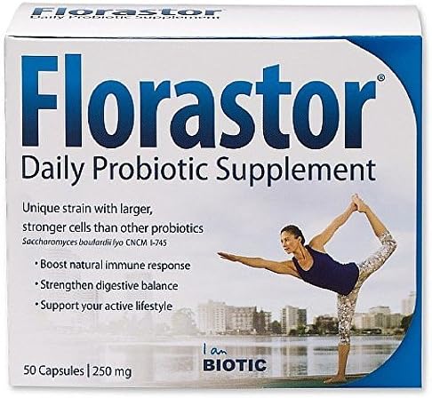 Biocodex Florastor Probiotic Dietary Supplement 50ct Capsules - Buy Packs and SAVE (Pack of 2)