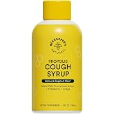 Beekeeper's Naturals Honey Cough Syrup for Adults, Elderberry, Daytime, 4oz | For Adults, Elderberry, Bee Propolis, Buckwheat Honey, Immune Support &amp; Throat Soothing