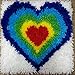 Heart DIY Latch Hook Kit - Sew Your Own 12