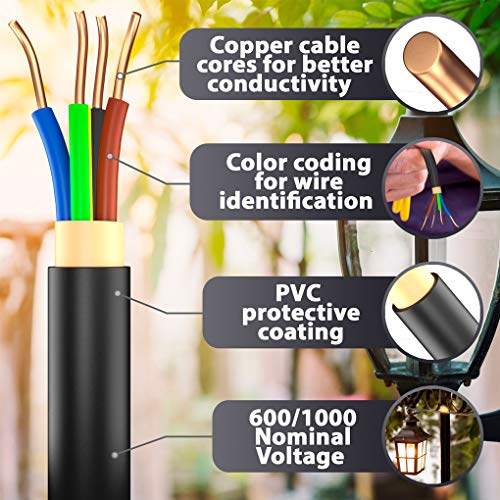 Erdkabel Stromkabel 5, 10, 15, 20, 25, 30, 35, 40, 50, 60, 70, 75, 80, 90 oder 100m NYY-J 4x2,5 mm² Elektrokabel Ring… – Bild 5