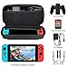VUP Nintendo Switch Case, Switch Hard Cover Protective Travel Storage Shell for Nintendo Switch Console & Accessories with 18 Game Cartridges and Handle (Black)thumb 1