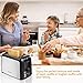 Toaster 2 Slice Wide Slots Best Rated Prime Toasters, Compact Stainless Steel Bread Toaster with Reheat/Defrost/Cancel Functions, 7-Shade Control & Removable Crumb Tray, Black, UL Certificated