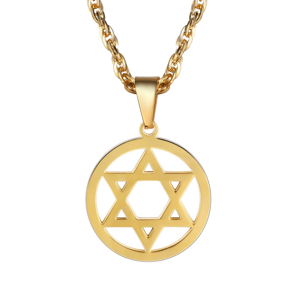 Hannukah Jewish Jewelry Golden 