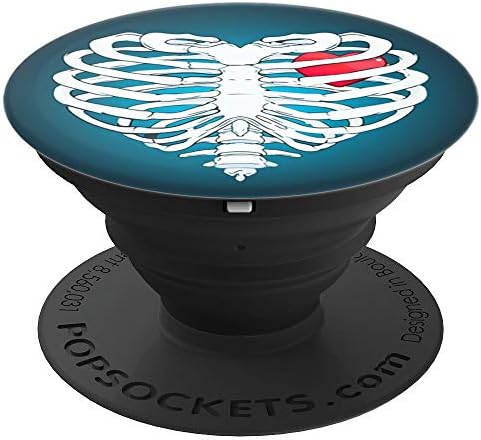 Radiologist Heart XRAY - RADTECH - Skeleton Heart - PopSockets Grip and Stand for Phones and Tablets