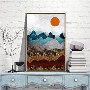Framed for Living Room Bedroom Nordic Style Mountains for