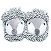 ofoot Womens & Childrens Cute Warm Fuzzy House Slippers Adult Furry Animal Shoes Non Slip Rubber Sole,Monkey Rabbit Koala Fox Owl Cat Lion Bunny Gorilla (Grey Fox,US 8-10