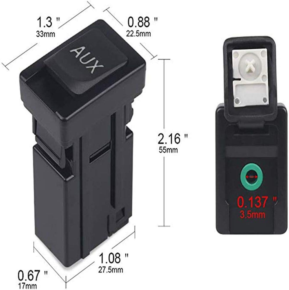 Aux Port for Toyota 8619002010 Auxiliary Input Jack Adapter