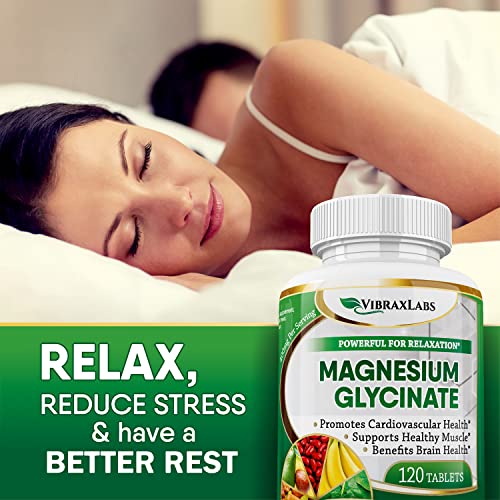 VibraxLabs Magnesium Glycinate Supplement, 400mg, for Men & Women, for Stress, Energy, Muscle